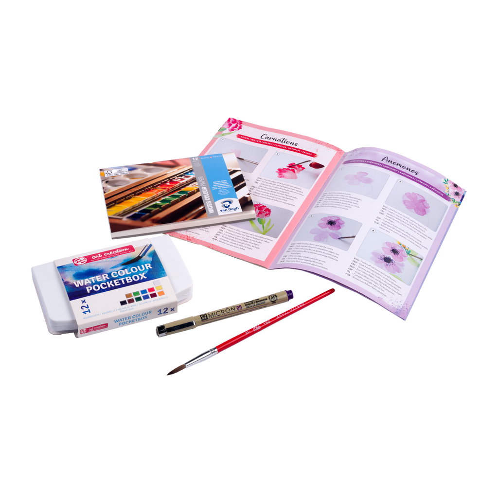 Set d’aquarelle florale