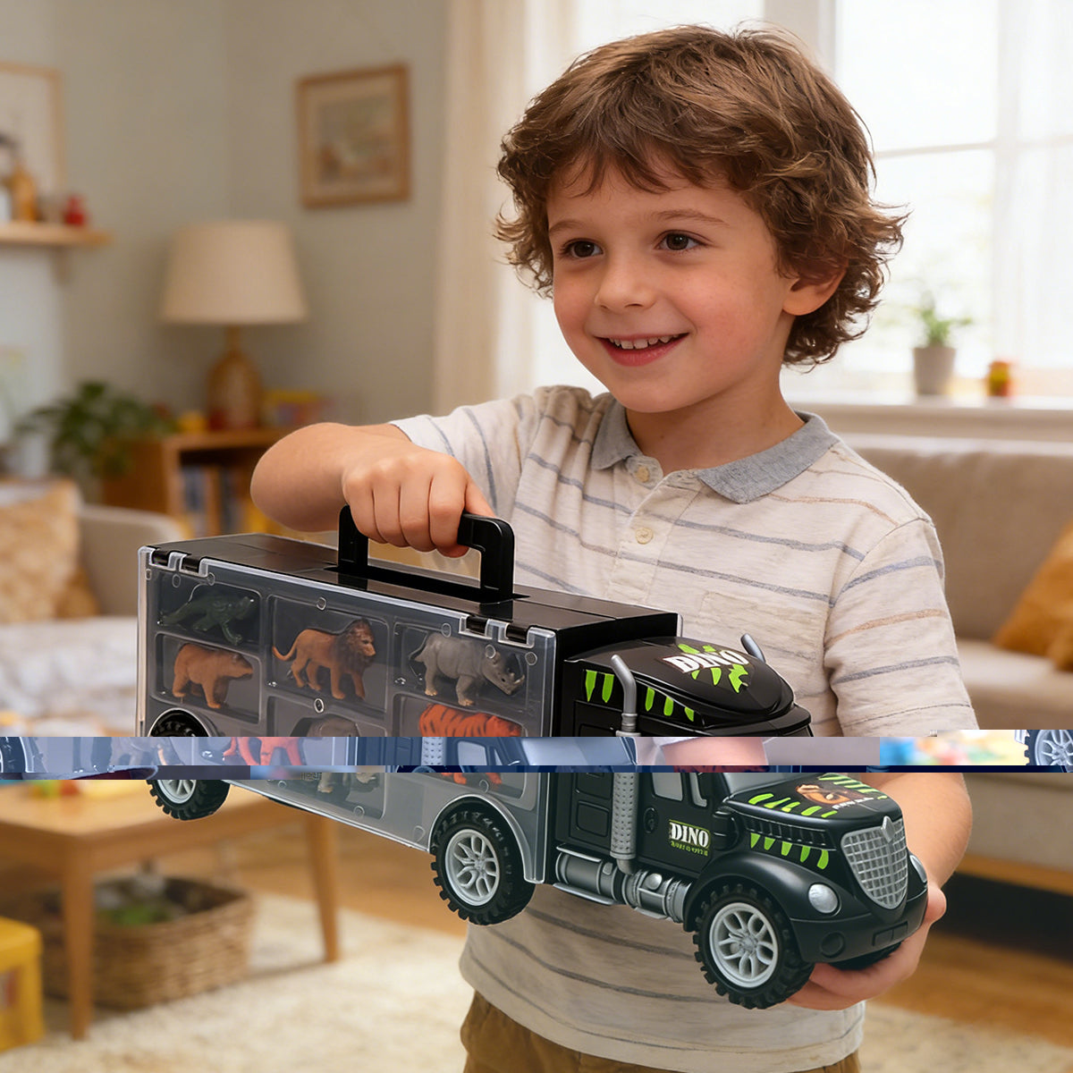 Mini-tracteur de transport d’animaux (avec fonctions de rangement et de scène)
