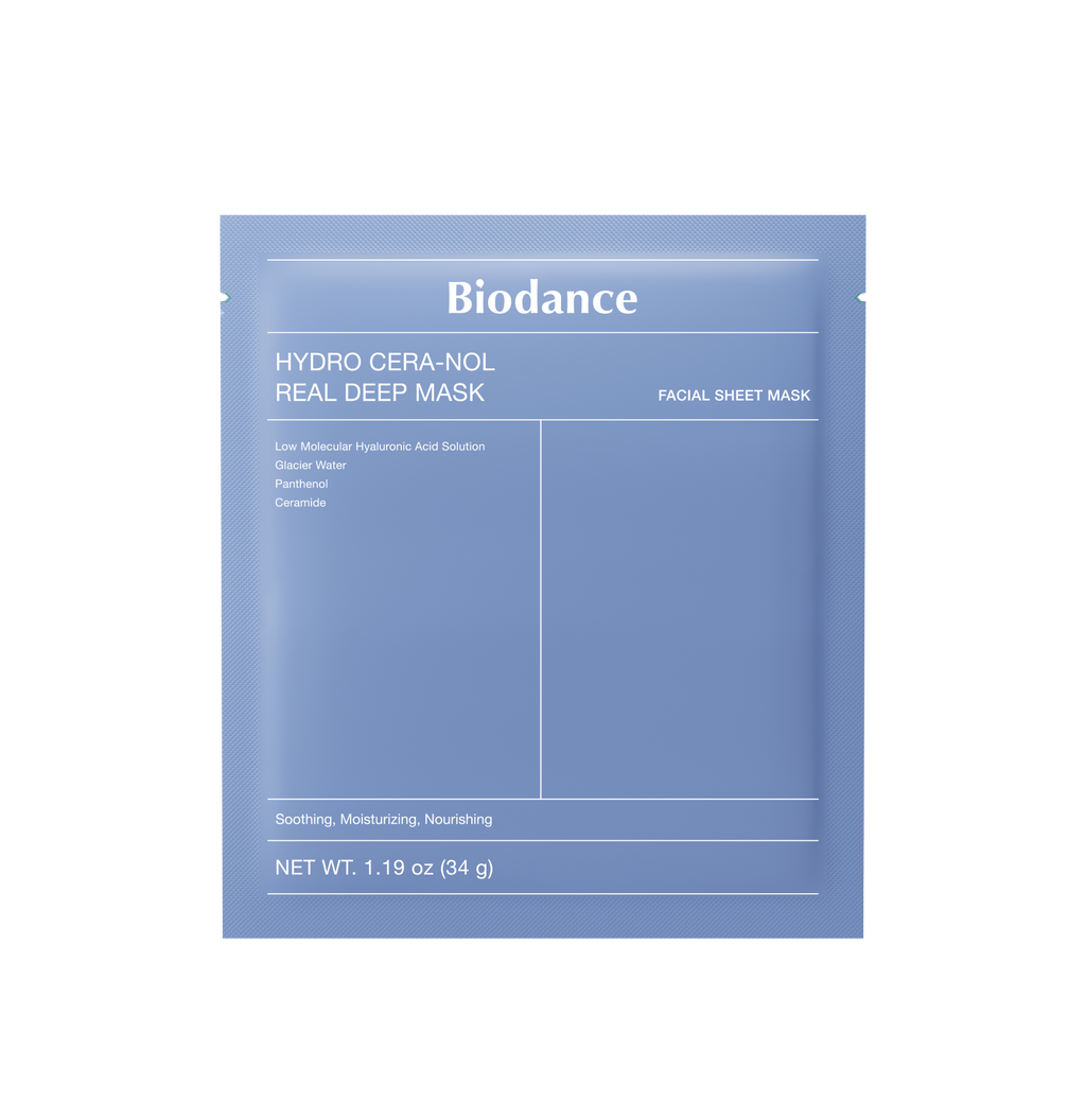 Biodance Hydro Cera-nol Real Deep Mask Lot de 4 masques apaisants et renforçants