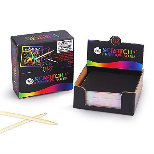 Jar Melo Kit de notes à l'art par grattage - Holographique arc-en-ciel