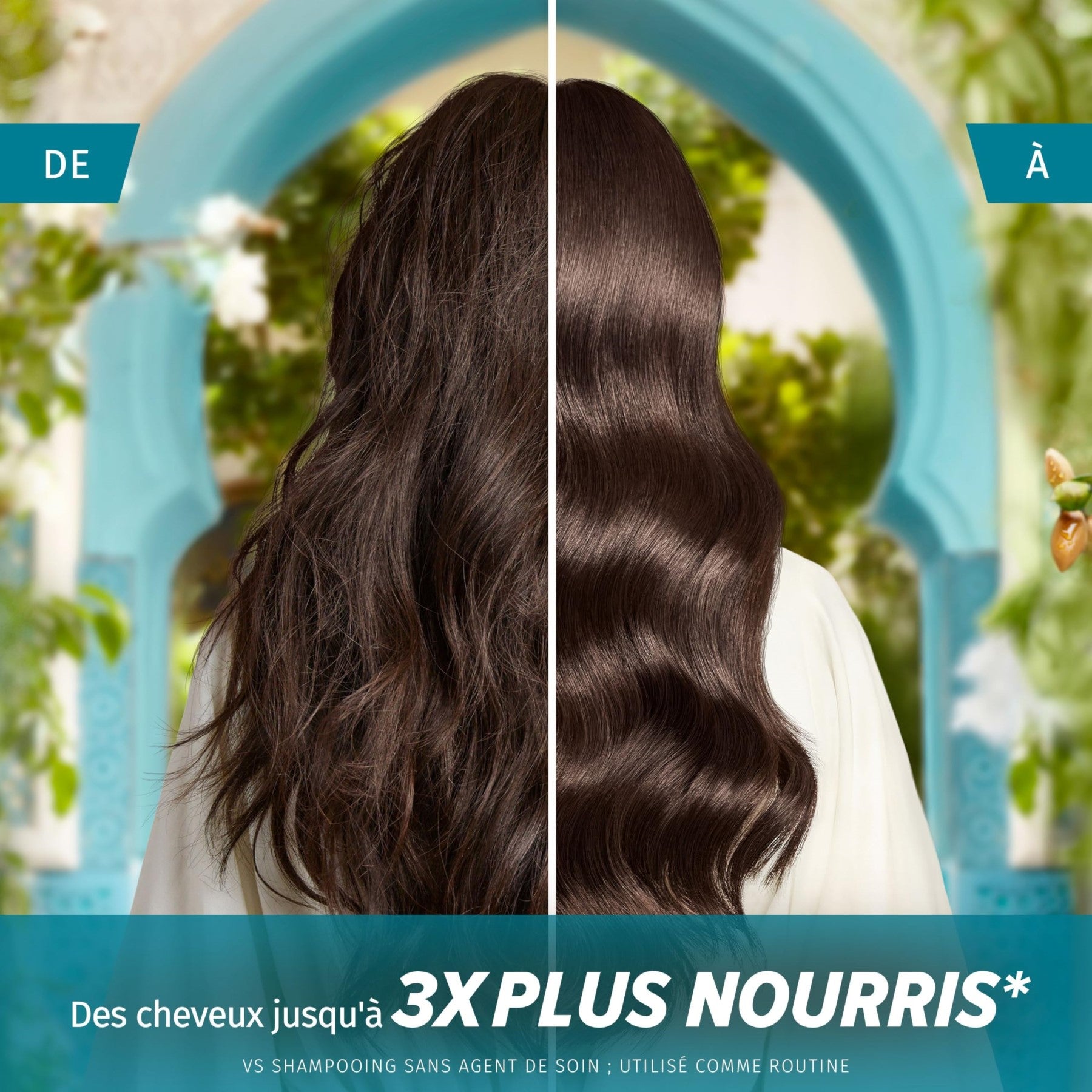 HERBAL ESSENCES Routine de réparation à l'huile d'argan avec shampooing 250 ml, après-shampooing 200 ml & masque 500 ml