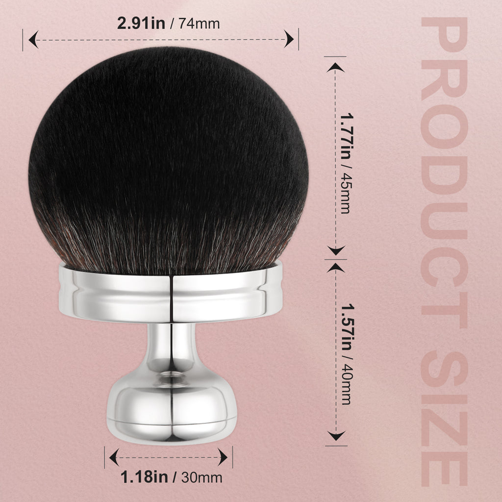 Docolor Pinceau pour le corps à tête champignon Argent