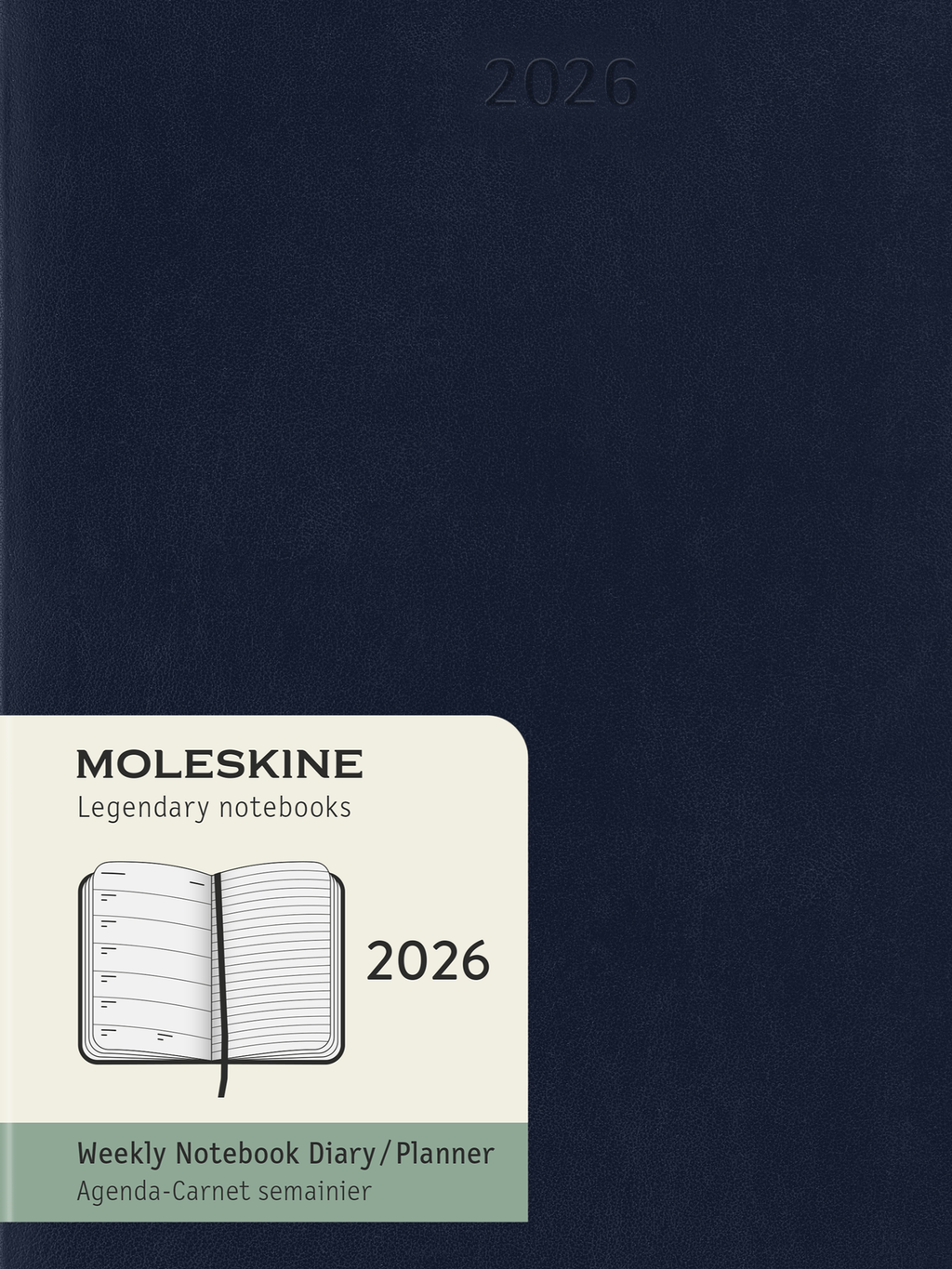 MOLESKINE Agenda semainier 12-mois format-XL souple bleu