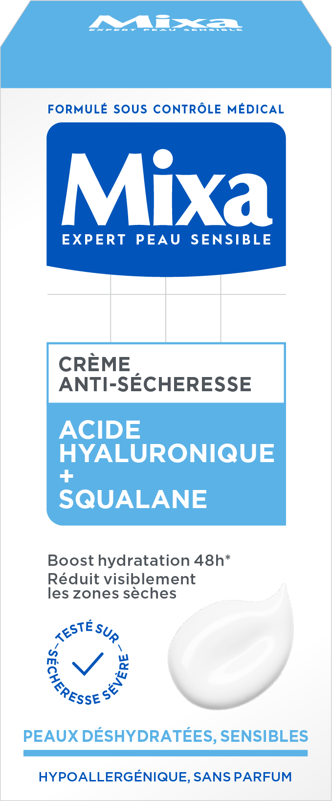 MIXA Crème Anti-Dessèchement Acide Hyaluronique et Squalane 50ml