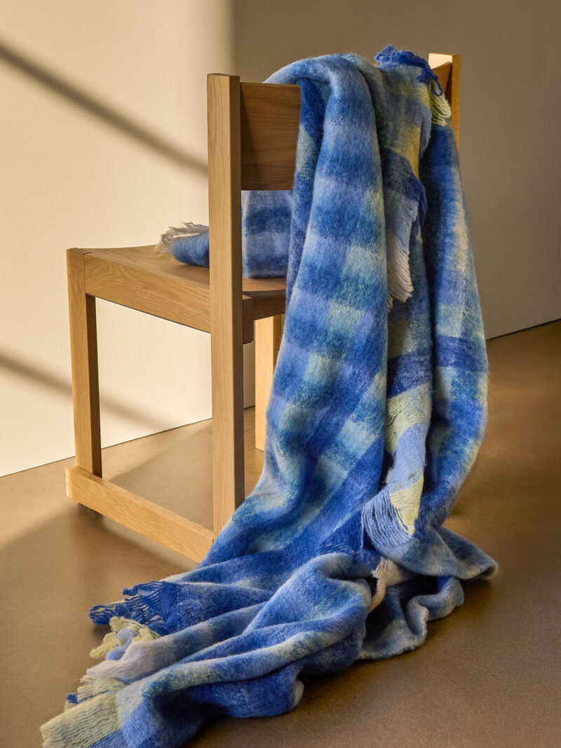 Hübsch Loom Plaid Bleu