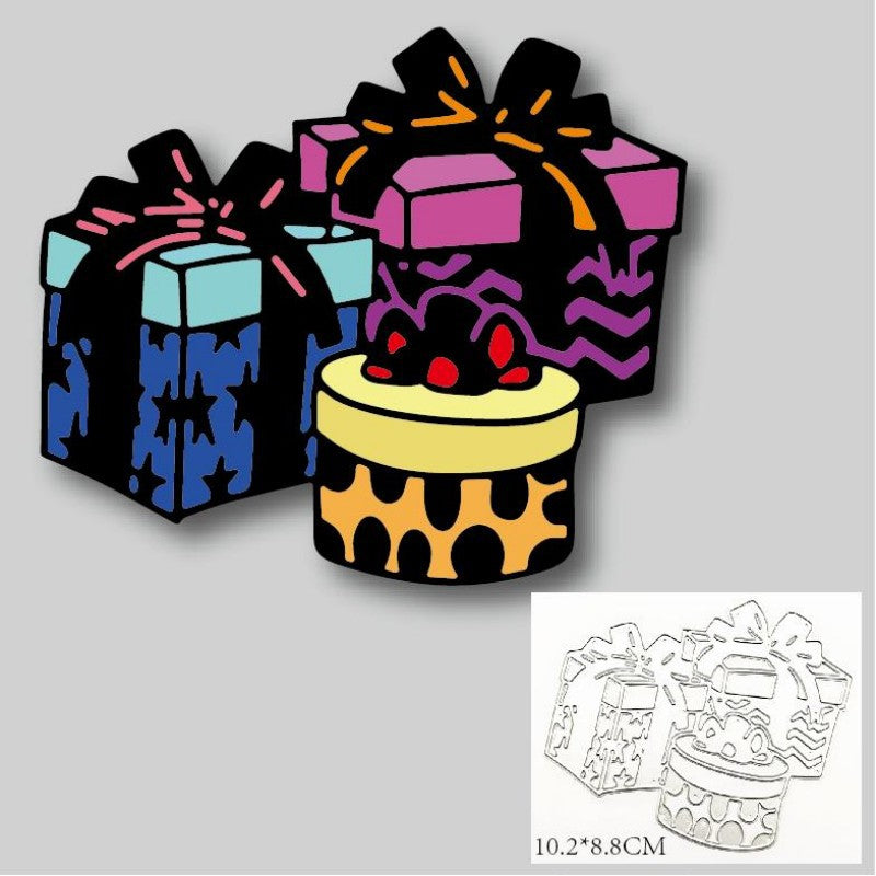 Silver Box Dies de Découpe Stencils de Gaufrage en Métal pour Scrapbooking Album Photo Cartes en Papier Décoratives Création de Cadeaux, Découpe et Gaufrage, Dies de Découpe pour Scrapbooking