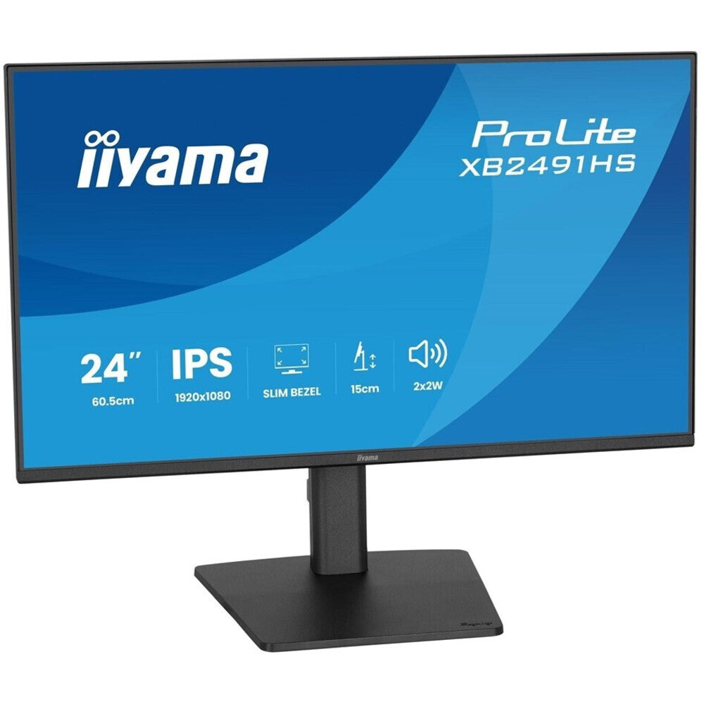 iiyama ProLite XB2491HS-B1 - Moniteur FHD 23,8" (1920 x 1080, Full HD, VA, LED, Support réglable en hauteur, Haut-parleurs, Noir)