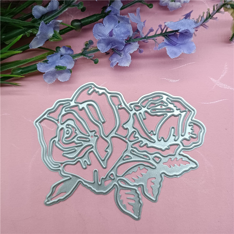 Fleurs de Rose Dies de Découpe en Métal, Fleurs de Rose Dies de Gaufrage Masques DIY Fêtes de Loisirs Créatifs Dies de Découpe pour Cartes de Gaufrage DIY Création de Cartes Papier