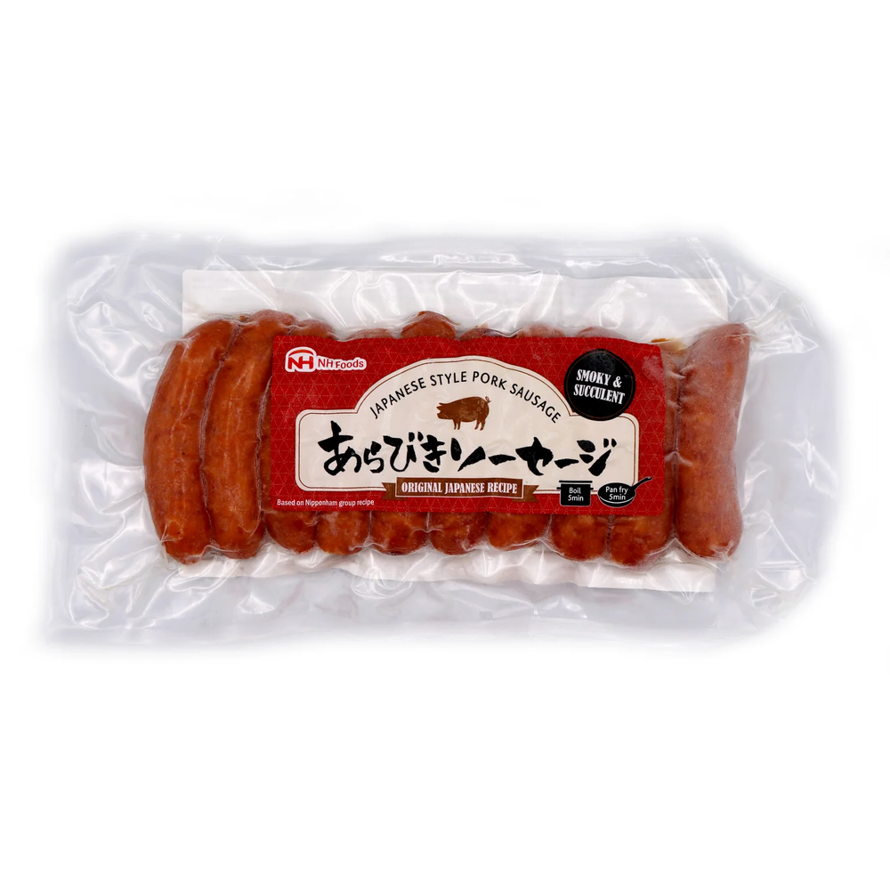 NH Foods Nipponham Saucisses de porc à la japonaise cuites et fumées - 200 g