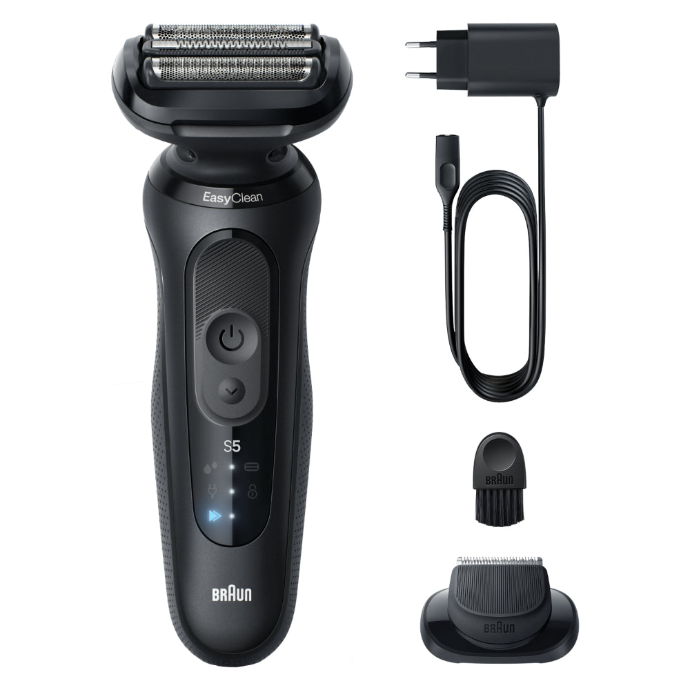 Braun Series 5 52-N1200s - Rasoir Électrique à Grille Rechargeable avec Tondeuse de Précision - 100 % Étanche - Noir