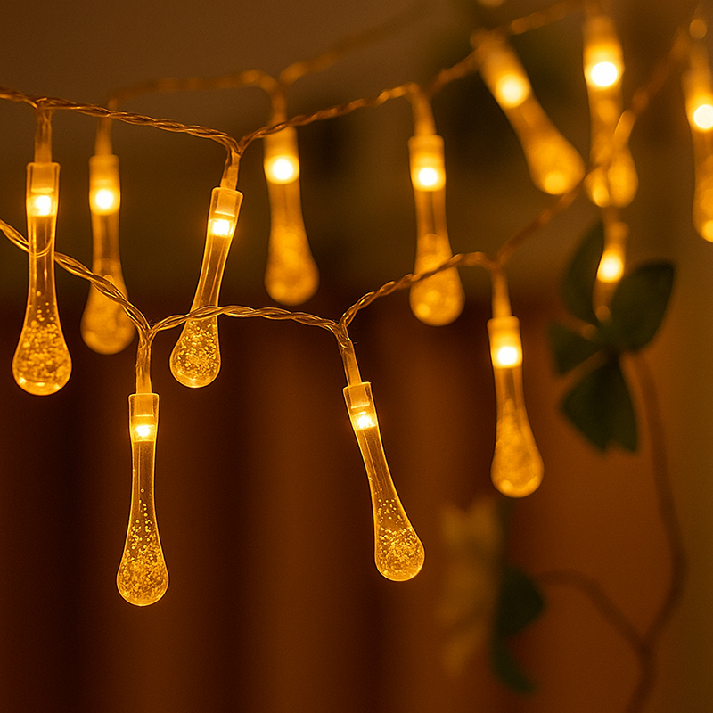M.TK MOVETECK Guirlande lumineuse féerique de Noël extérieure à piles 8 m 100 LED étanche blanc chaud pour Noël balcon camping chambre fête jardin sans piles