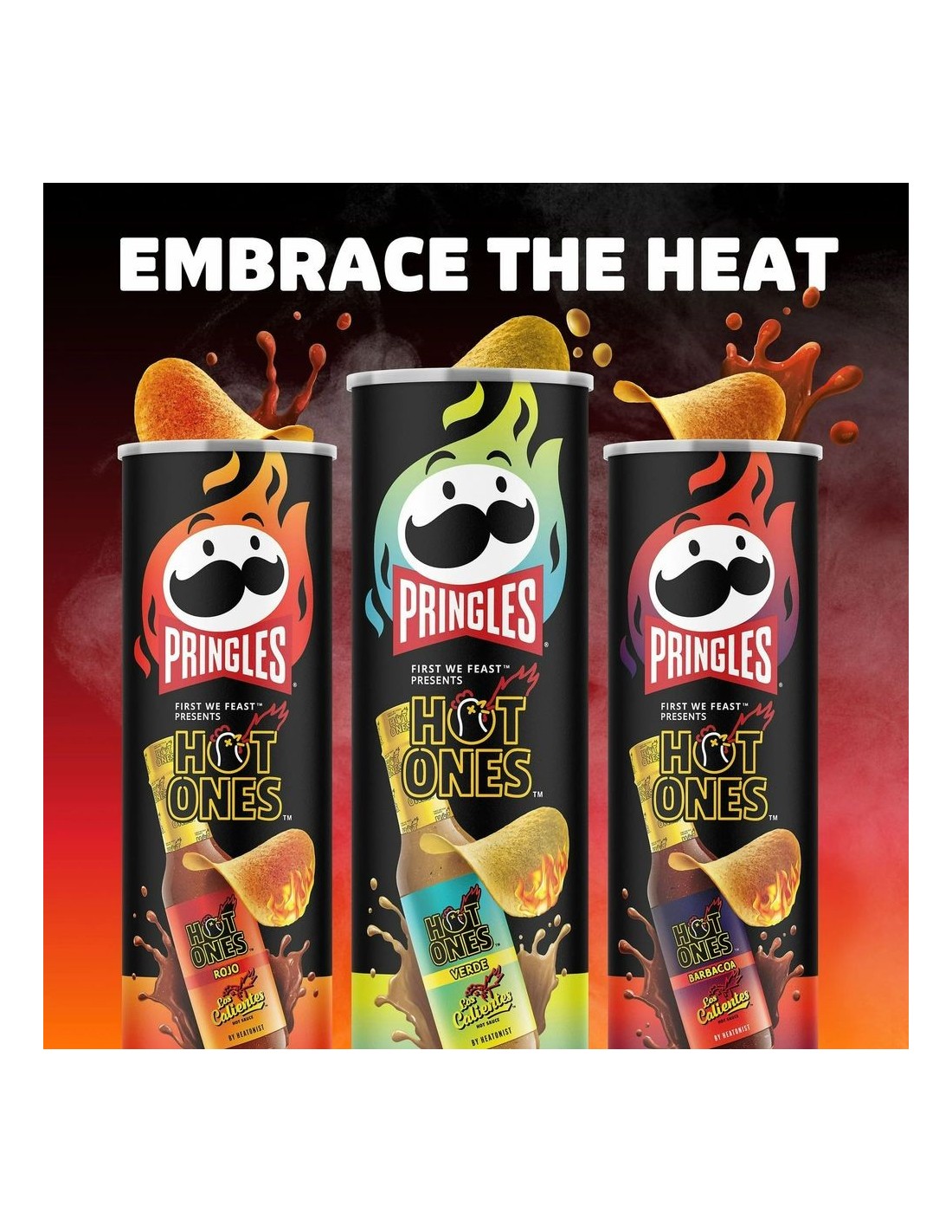 PRINGLES Chips Hot Ones saveur Rojo 156 g