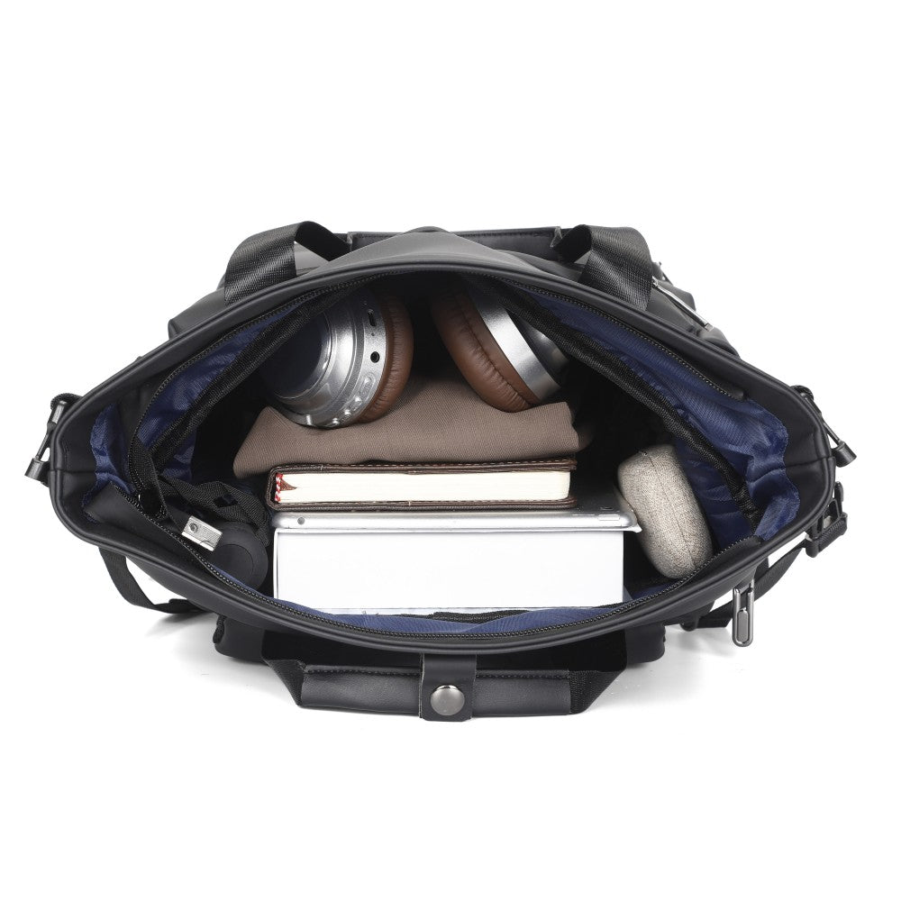 Sac à dos ordinateur portable 15,6 pouces à rabat supérieur déperlant grande capacité sac à dos multi-poches pour voyage trajet quotidien