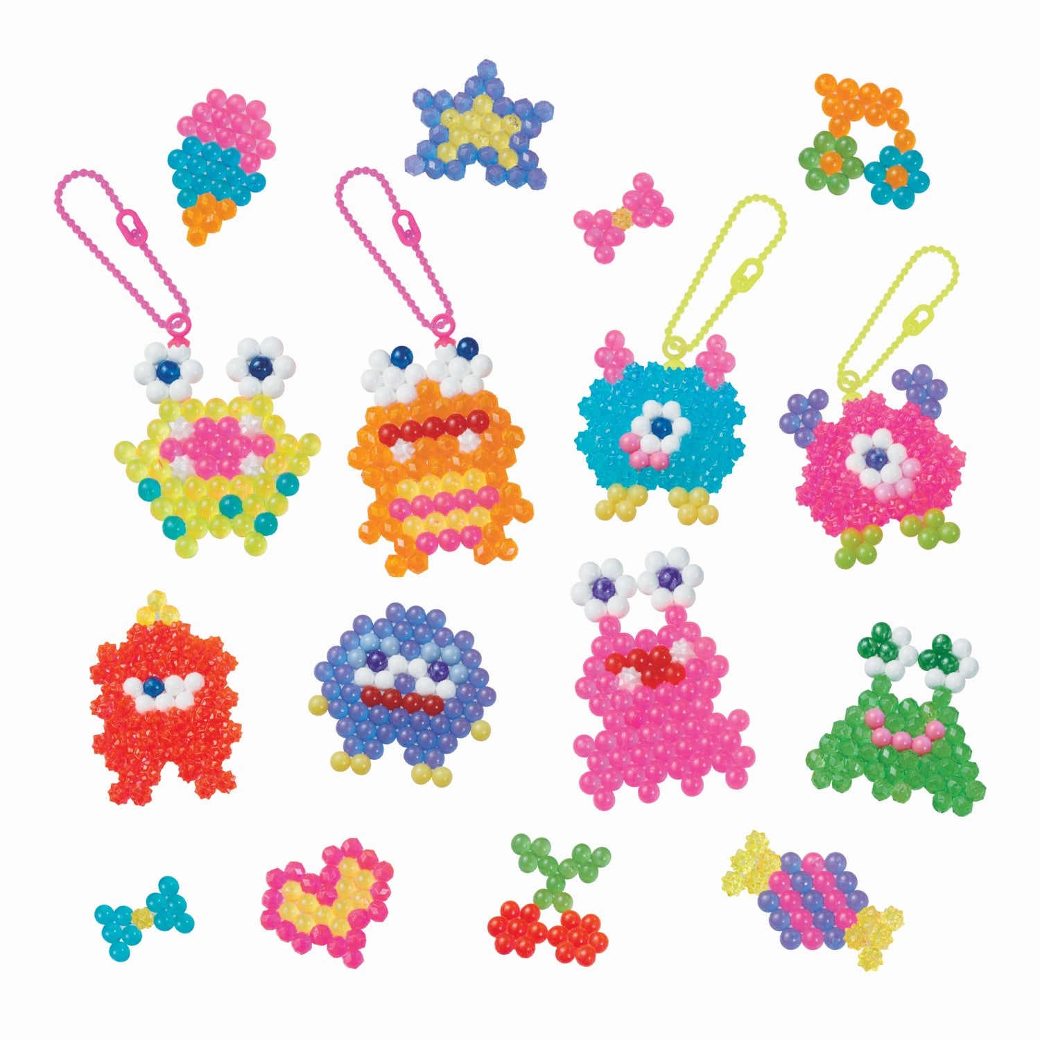 Aquabeads Kit de Création de Monstres 35144 avec 700 Perles & Attachements pour Porte-clés