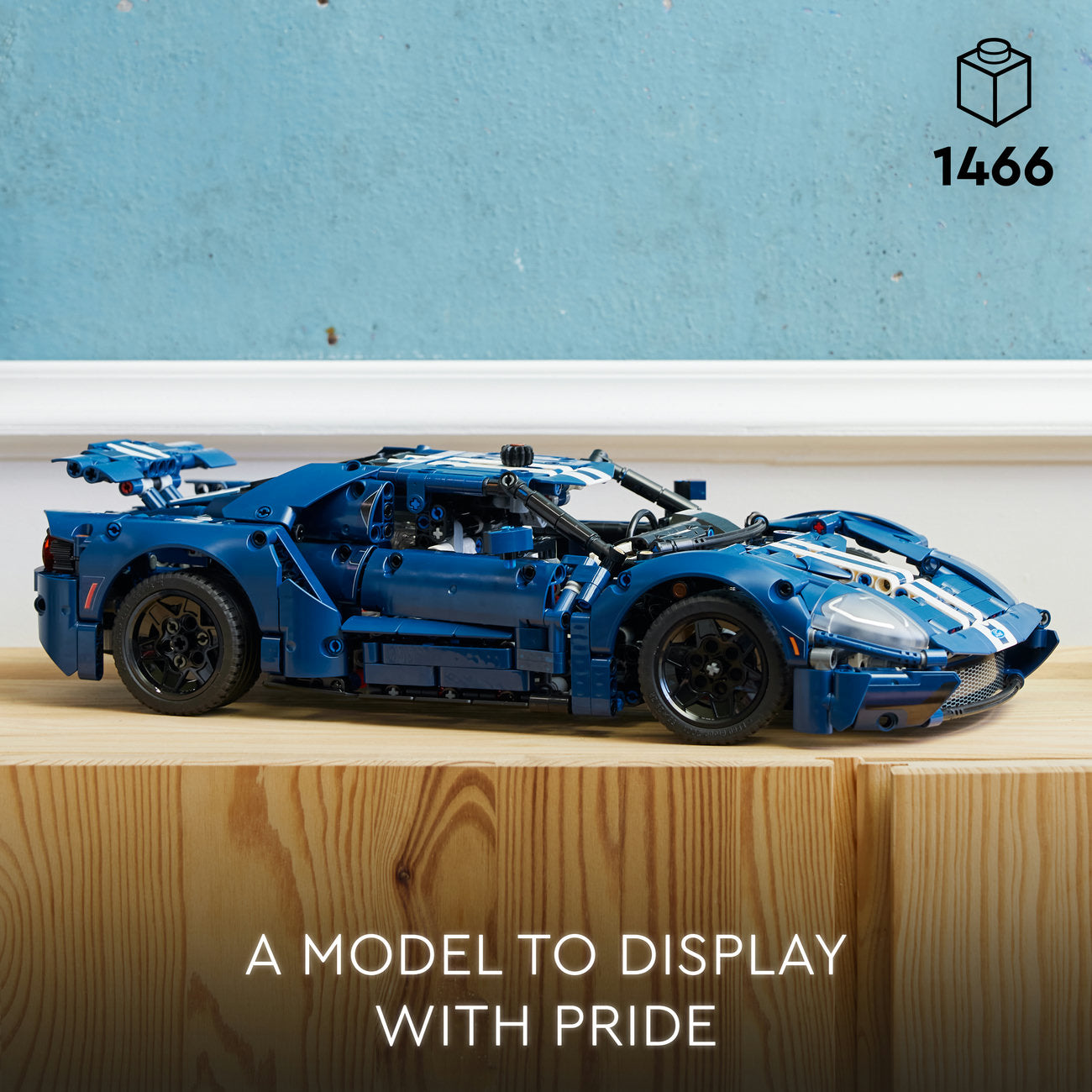 EGO Technic 2022 Ford GT 42154 Kit de Construction de Modèle de Supercar pour Adultes (Échelle 1:12, 1 468 Pièces)