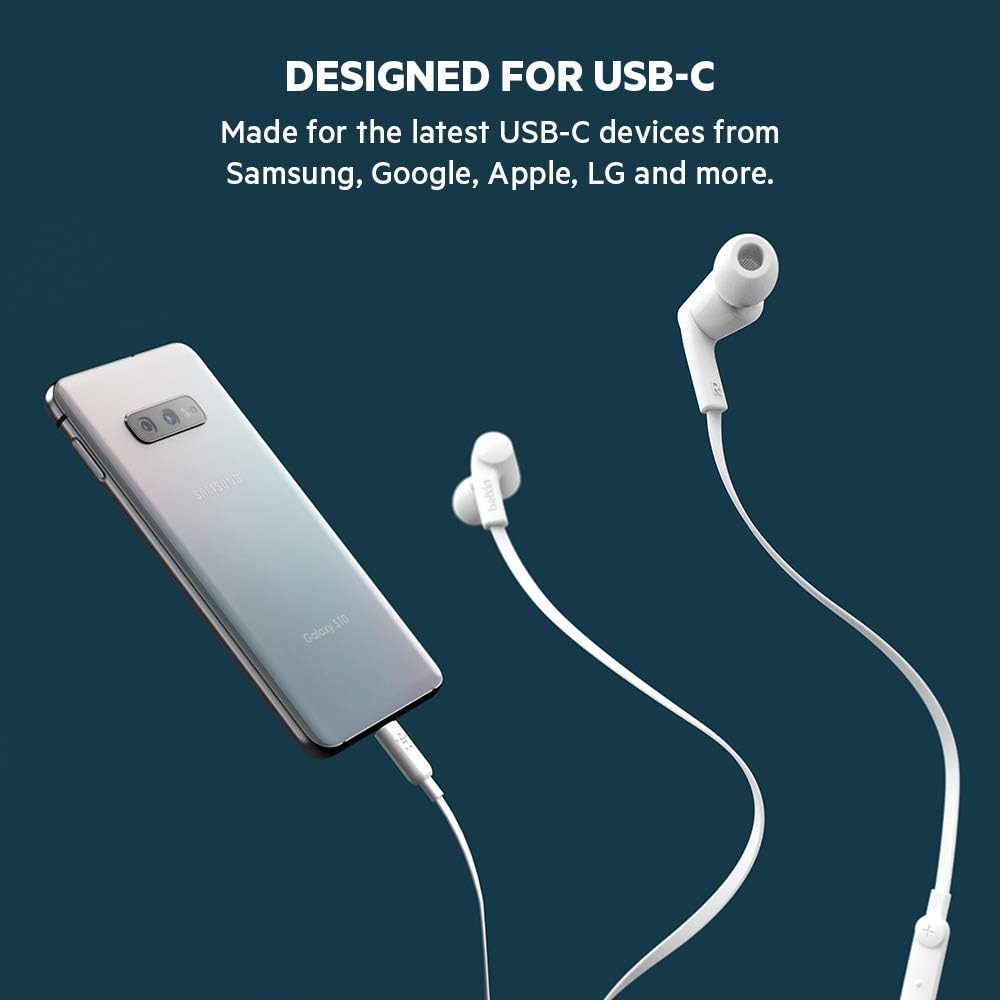 Belkin Écouteurs USB-C avec Limiteur de Volume Réglable - Blanc