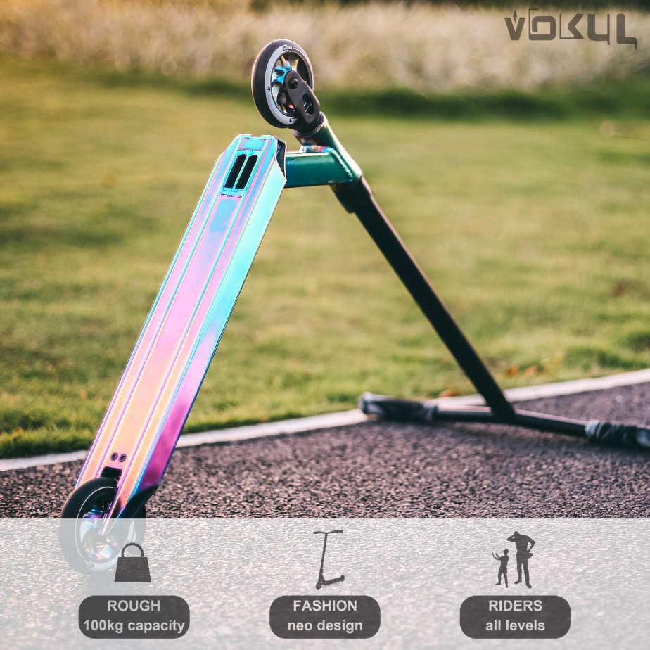 VOKUL K1 Pro Trottinette freestyle pour débutants et intermédiaires à partir de 8 ans - Neo