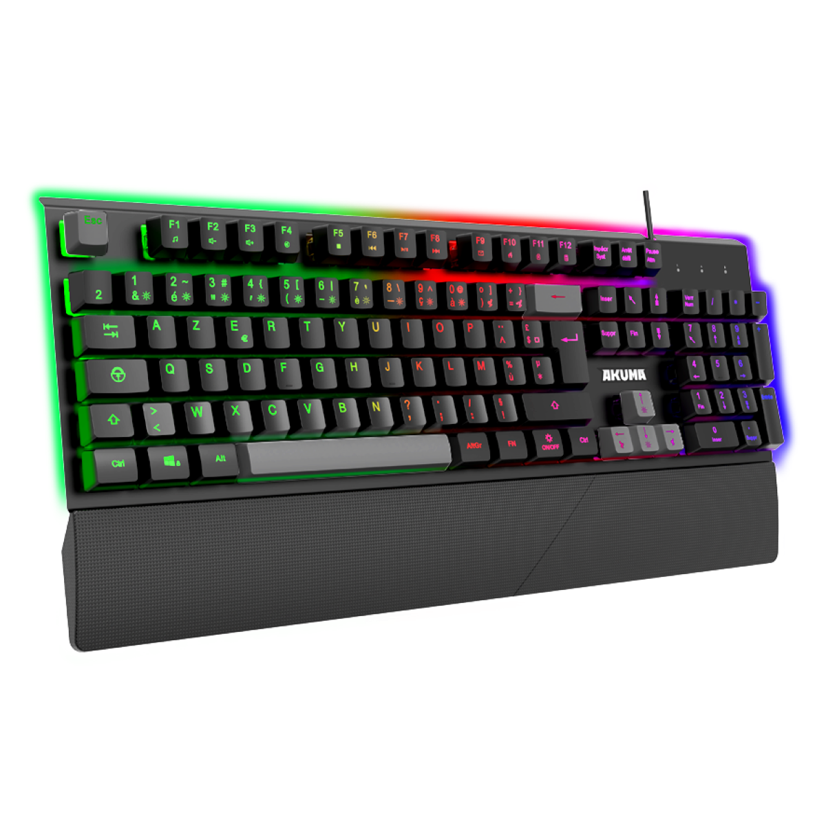 Akuma clavier gaming shônen k02 membrane touche retroeclaire