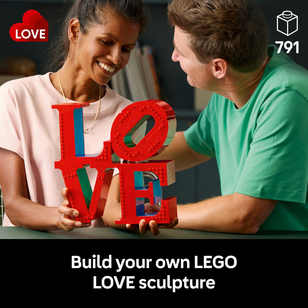 LEGO Art 31214 LOVE Sculpture Ensemble de Construction d'Art Mural pour Adultes
