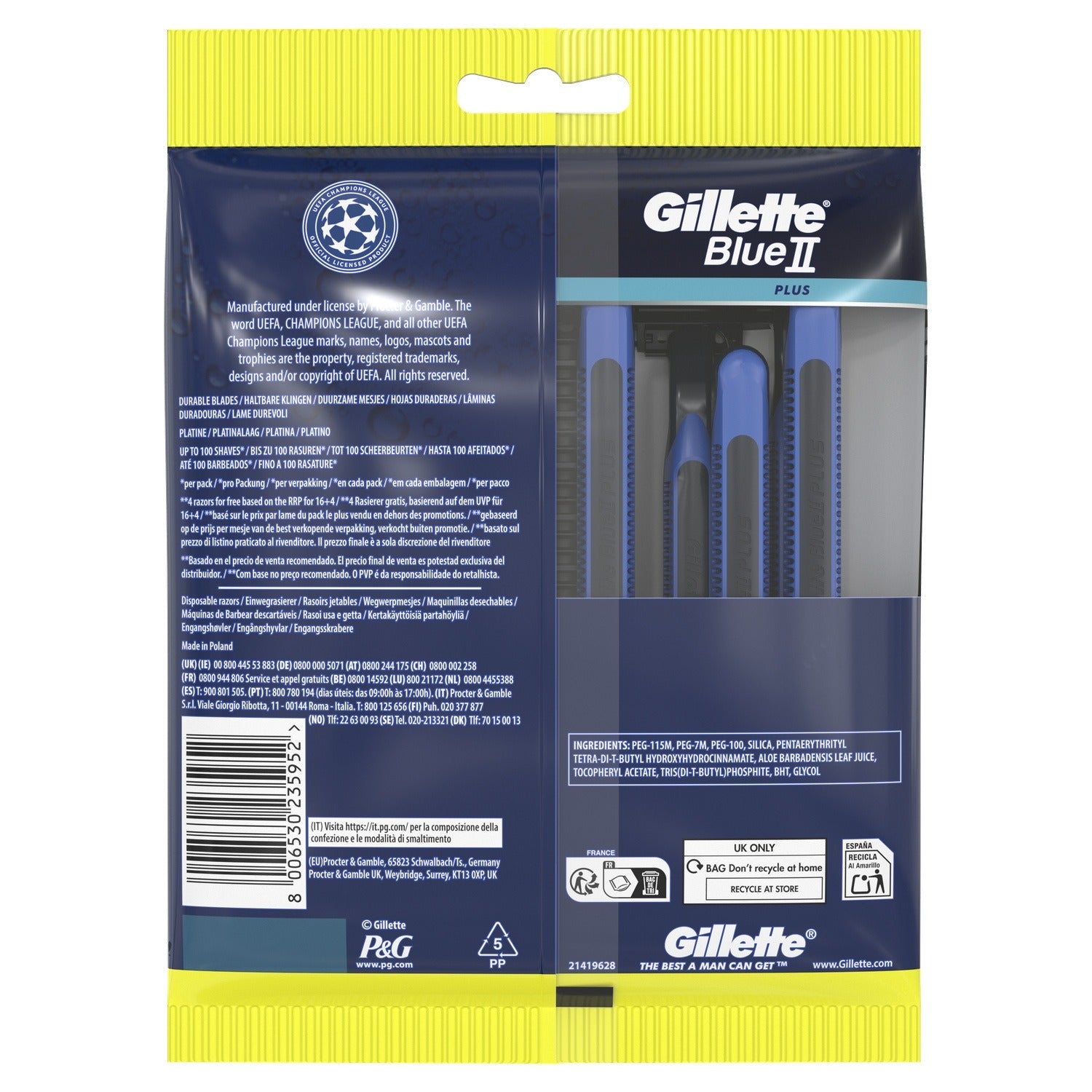 Gillette Rasoirs jetables Blue2 Plus 16 unités 4 offerts