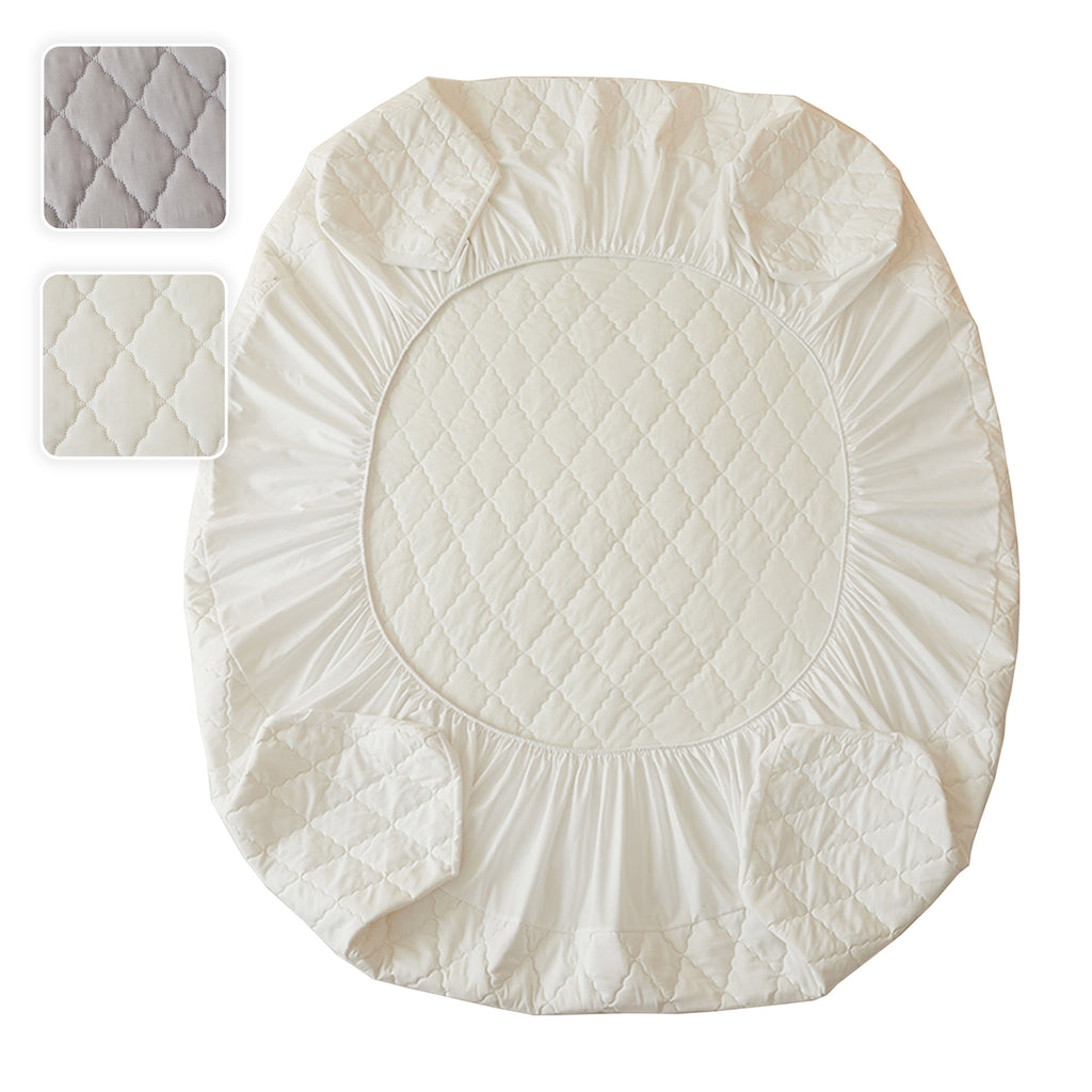 LeBonsoir Protège-matelas imperméable, matelassé, très profond 30 cm, housse de matelas en microfibre pour lit double, housses de lit lavables en machine (180 x 200 cm), blanc