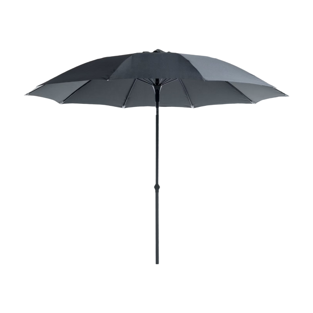 ProLoisirs Parasol en fibre, diamètre 270 cm, gris