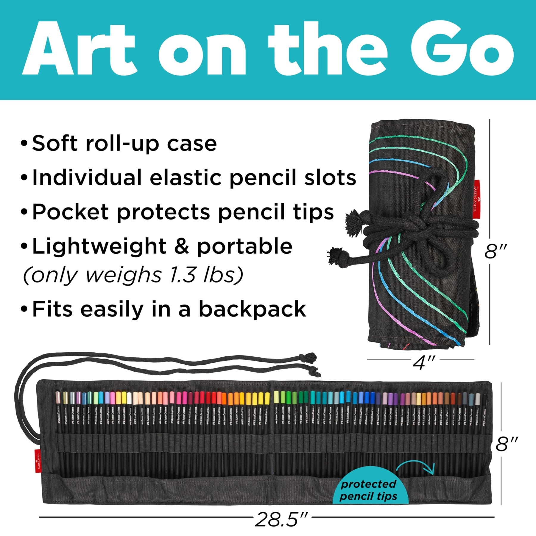 Faber-Castell Black Edition Set de Crayons de Couleur 72 avec Trousse