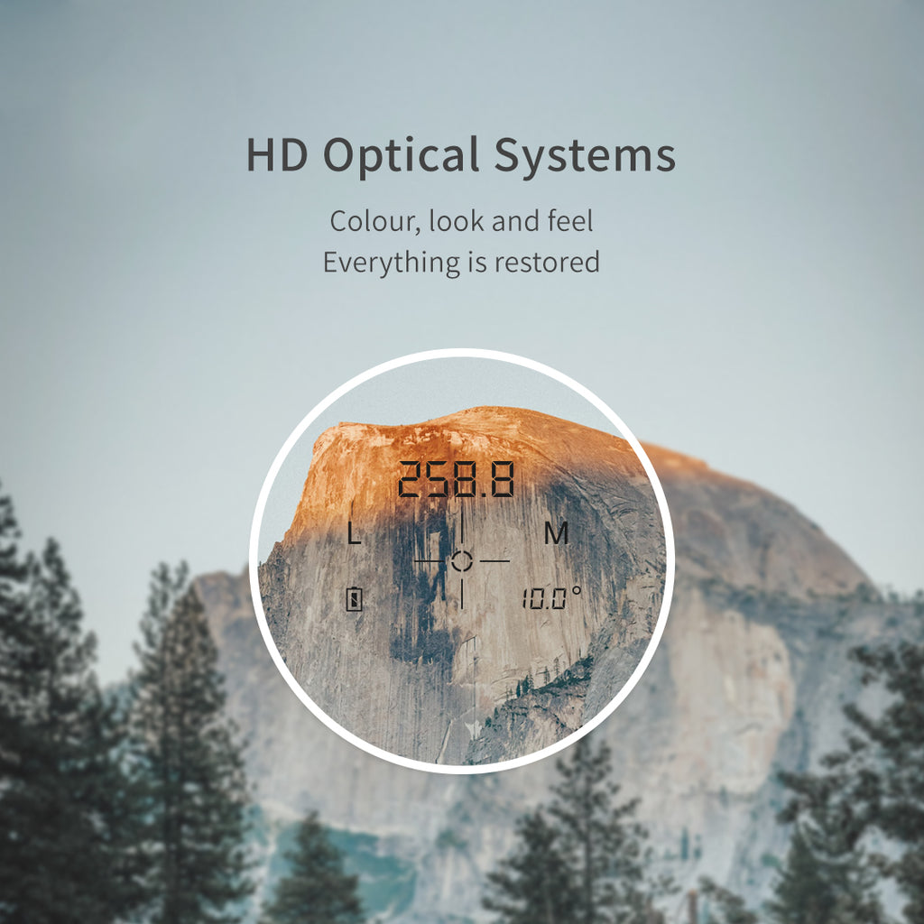 ochama TR1 Télescope d'observation 2-en-1 pour visite et mesure de distance, Télémètre de golf, mesure précise jusqu'à 1200 mètres, objectif optique 6x, recharge directe Type-C, idéal pour les voyages, activités de plein air, golf et concerts