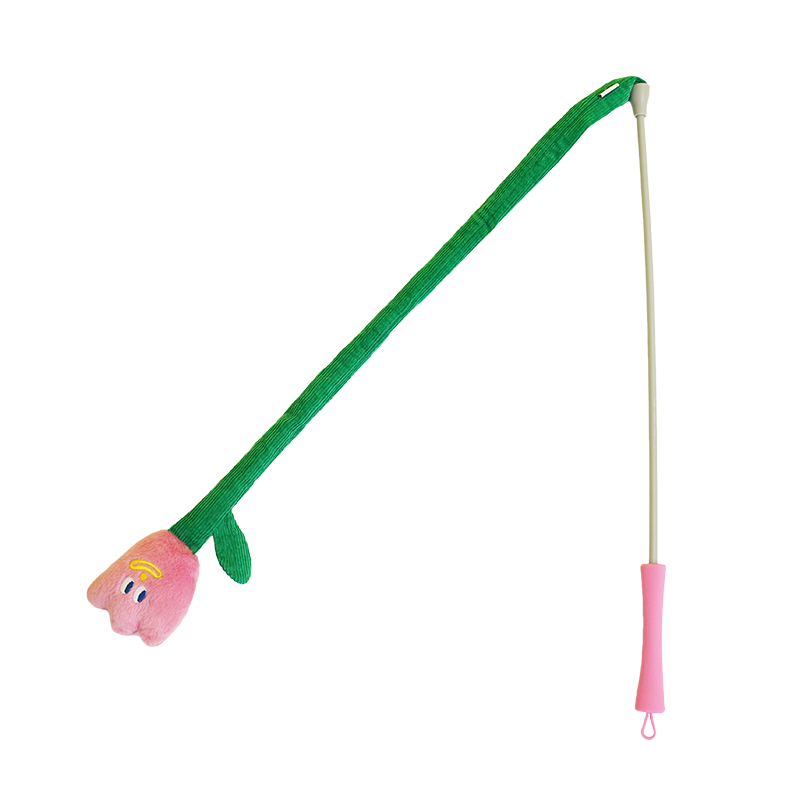 zeze Baguette de jeu pour chat en forme de tulipe