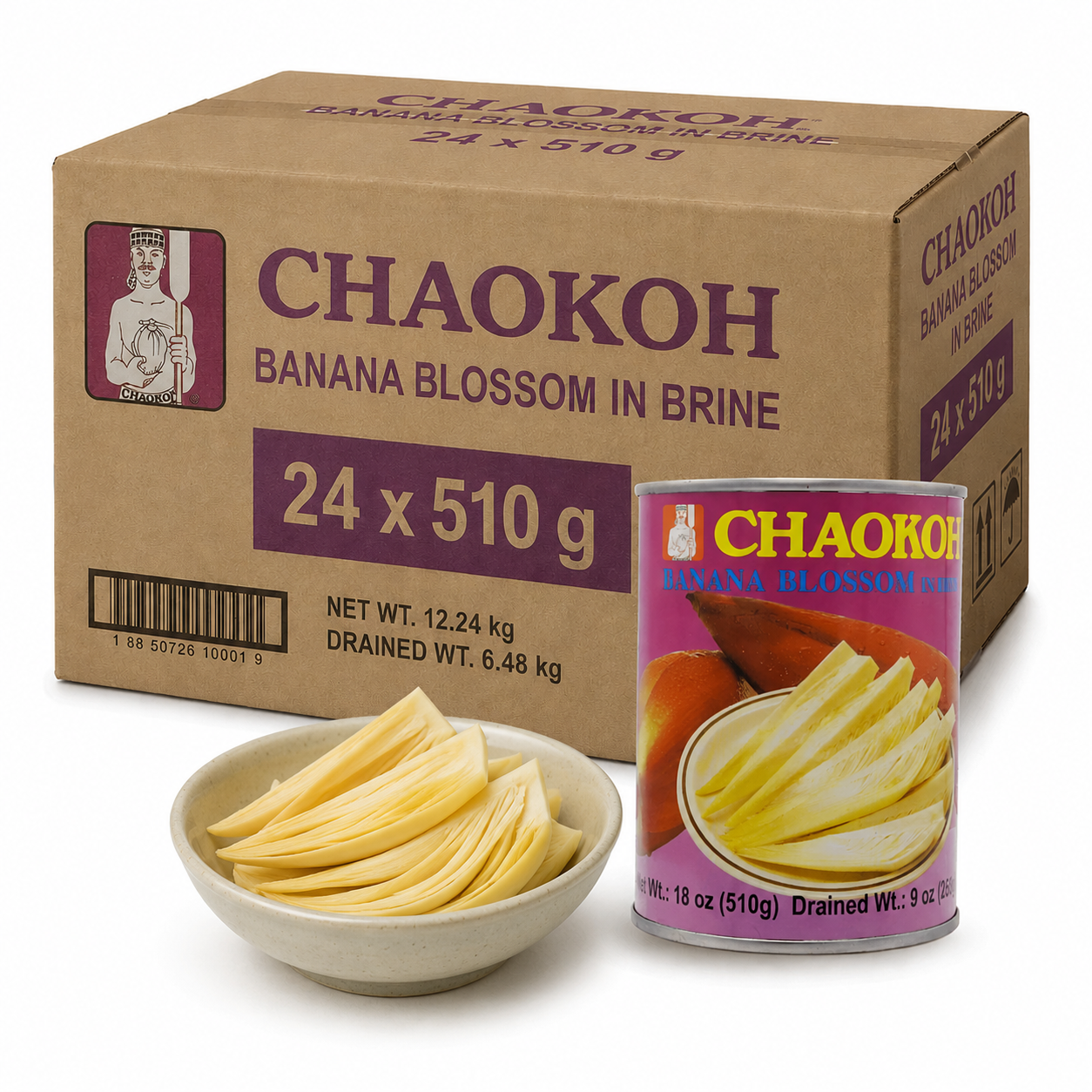 CHAOKOH Fleur de bananier en sirop 24 x 510 g