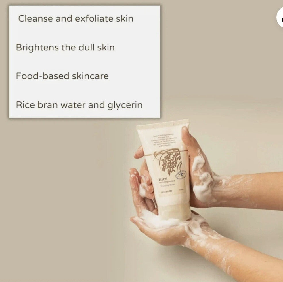 SKINFOOD Mousse Nettoyante Éclaircissante Quotidienne Au Riz 150 ml