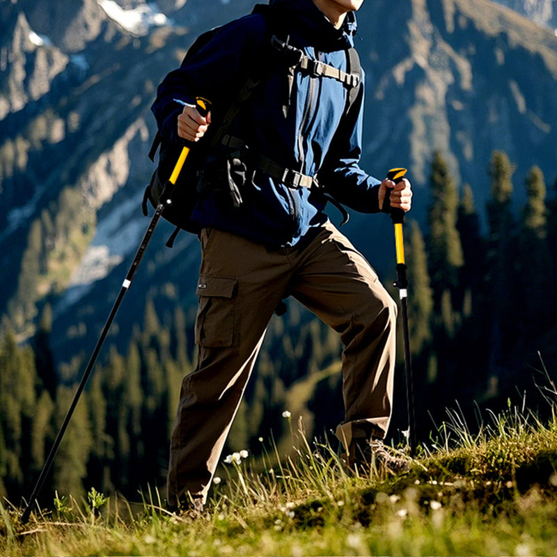 SUNCOJIA Bâtons de trekking légers en aluminium 7075 pour femmes, hommes et seniors, bâtons de marche pliables pour voyage, sentiers et équilibre
