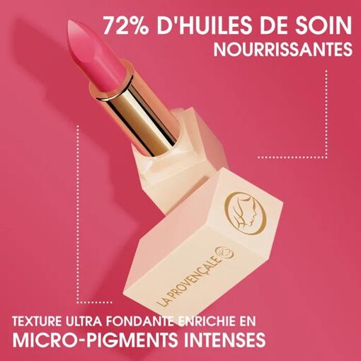 La Provençale Le Rouge Oléo Rouge à Lèvres Satin Ultra Soin 04 Rose Acidulé 5g
