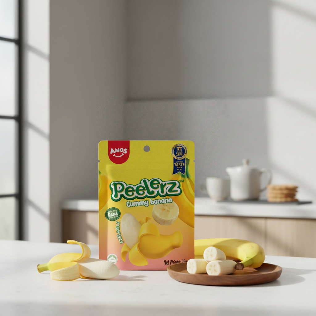 Amos Peelerz Bonbons gélifiés à la banane - 65 g