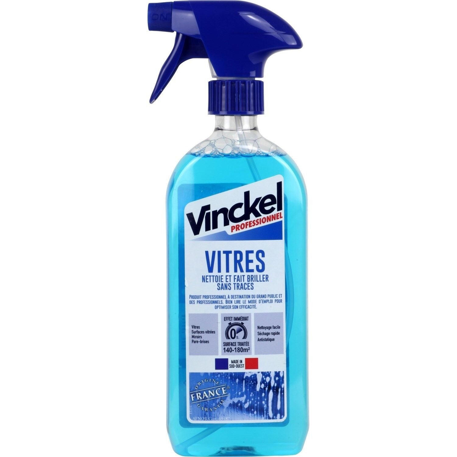 VINCKEL PROFESSIONNEL Nettoyant Vitres Professionnel, Sans Traces, Séchage Rapide, Spray à Pression, 500 ml