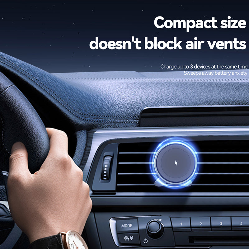 PAVAREAL CH70 Support de voiture magnétique pour charge sans fil 15 W - Noir