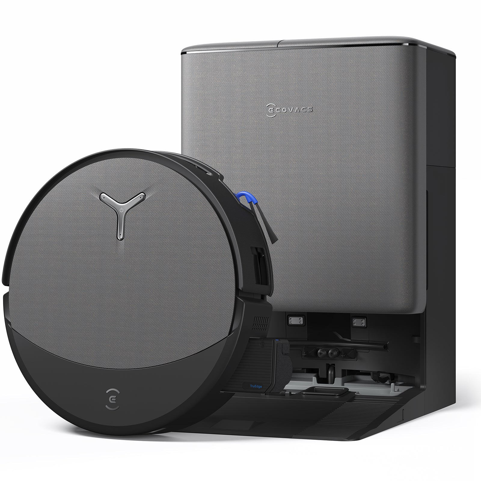 ECOVACS T90 PRO Robot aspirateur et laveur (Noir) avec station OMNI tout-en-un, puissance d'aspiration jusqu'à 30 000 Pa, lavage automatique OZMO ROLLER 3.0