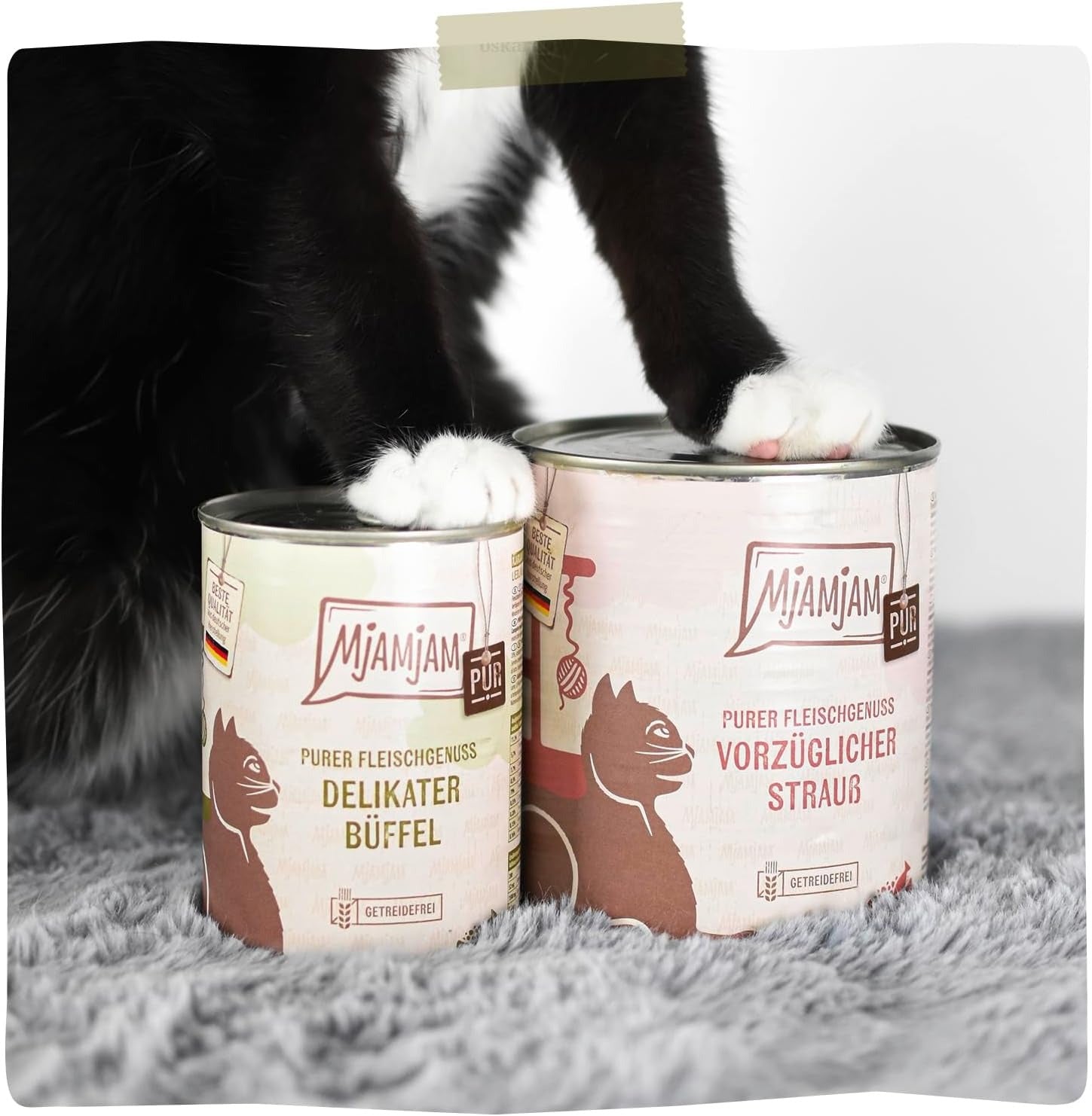 MjAMjAM [Peut être servi frais pour l'été] Aliment humide pur pour chat au buffle - 400 g x 6