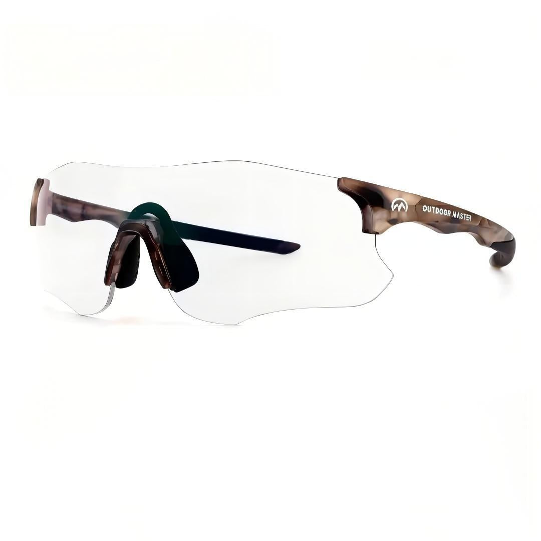OutdoorMaster HawkSharp HD Lunettes de soleil de sport pour cyclisme photochromiques, Écaille de tortue