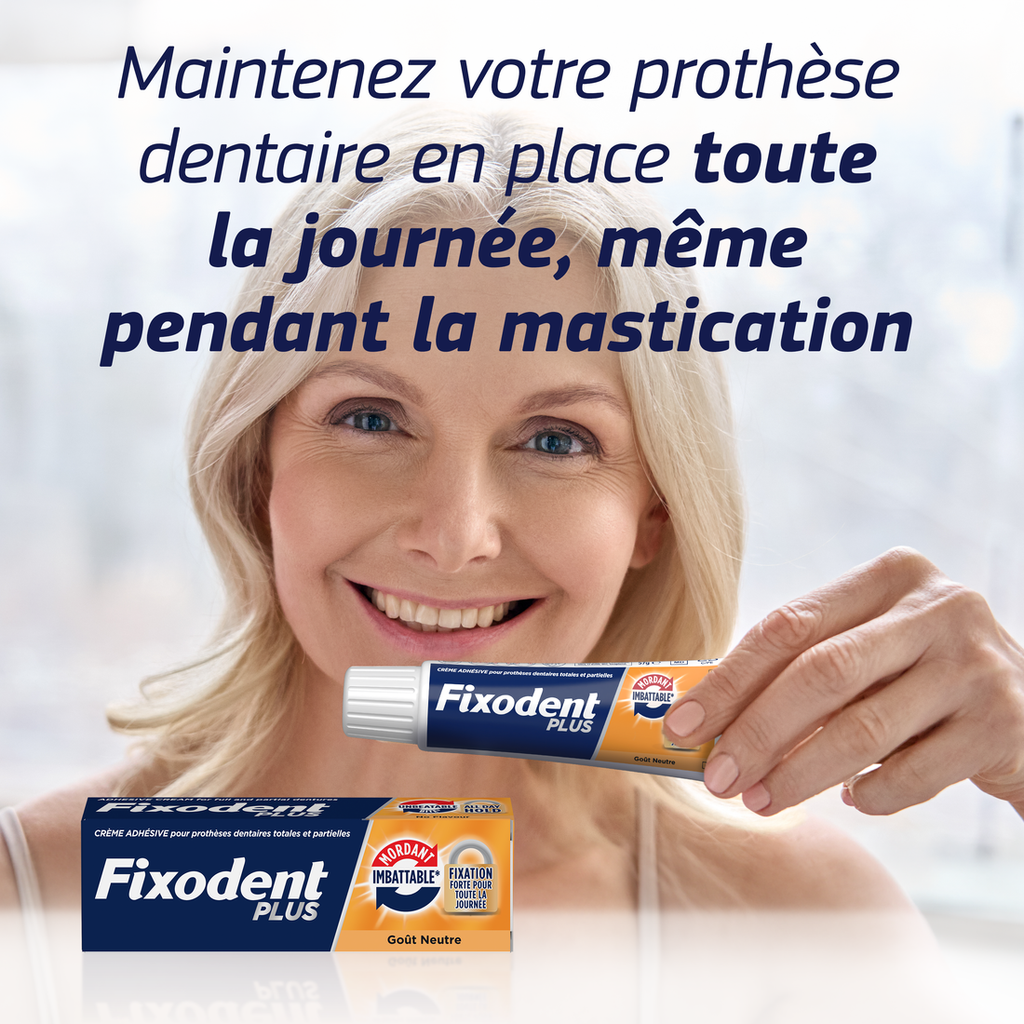 Fixodent Plus Mordant Imbattable - Crème Adhésive - 57g