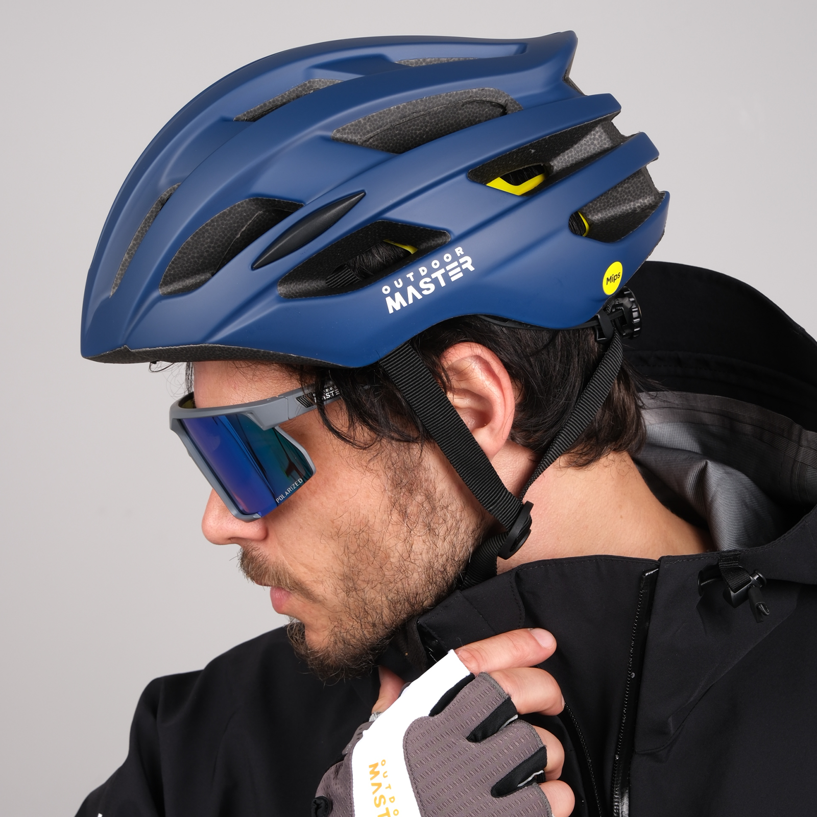 OutdoorMaster MIPS Casque de vélo de route pour adultes bleu - Taille L