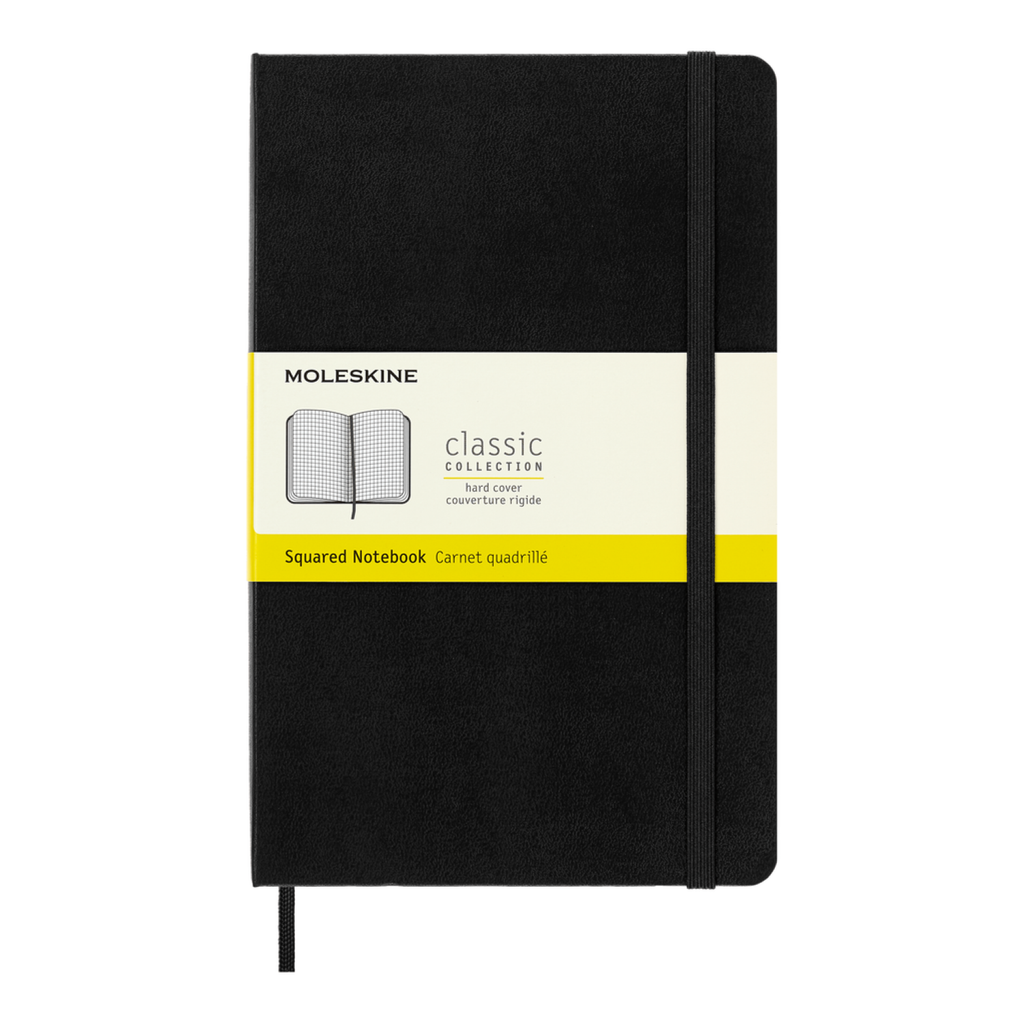 MOLESKINE carnet classique - grand format quadrillé noir