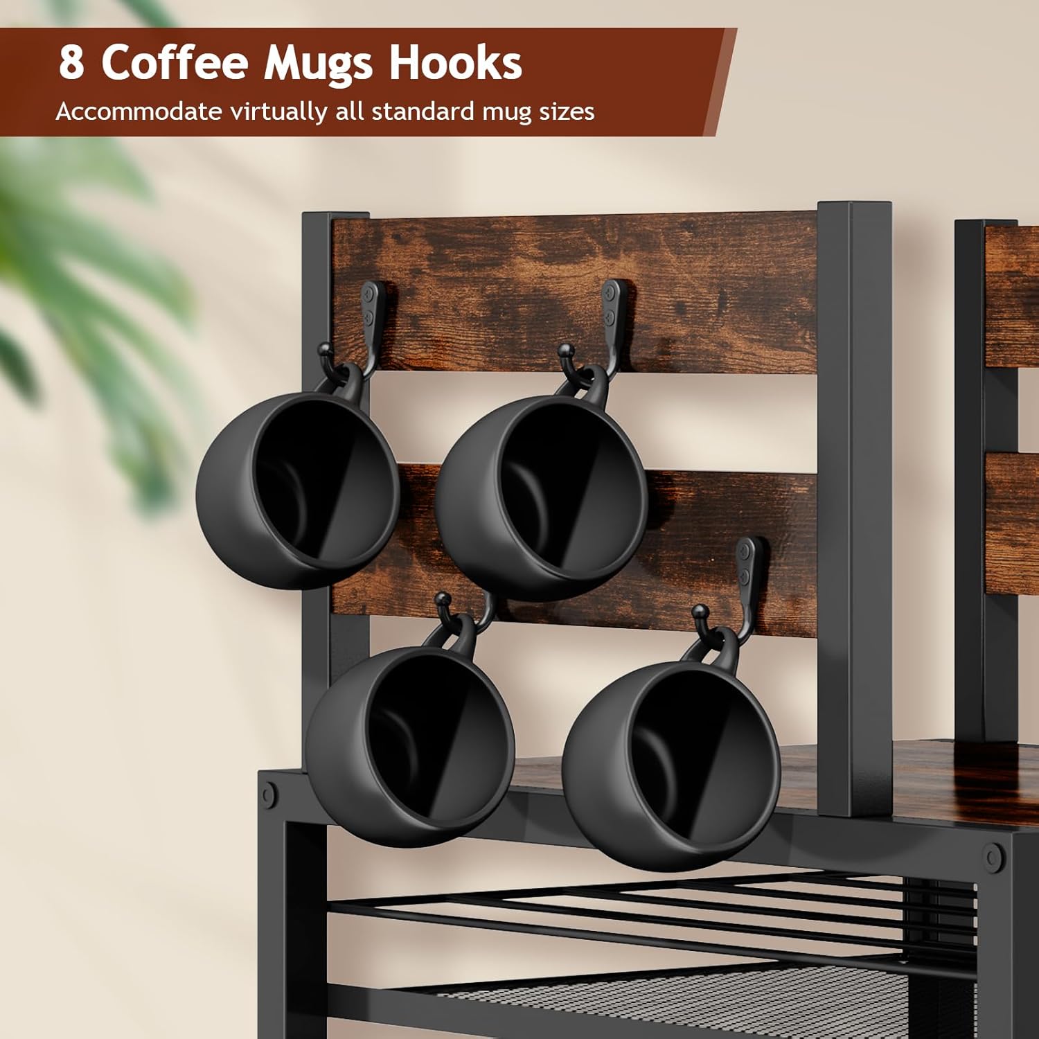 SRD Porte-mug à café avec étagère de rangement