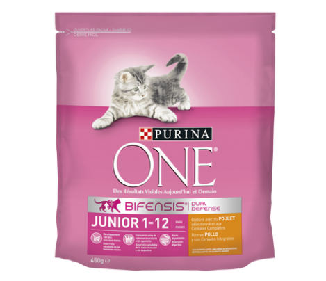 Purina One Bifensis Aliment pour chaton au poulet - 450 g