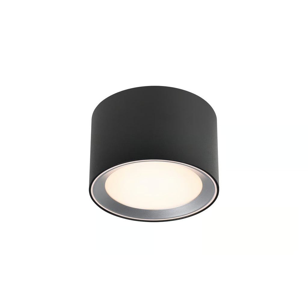 Plafonnier LANDON SMART court - variation de température de 2700-6500k LED intégrée métal noir IP44 Salle de bain - Nordlux, Intérieur