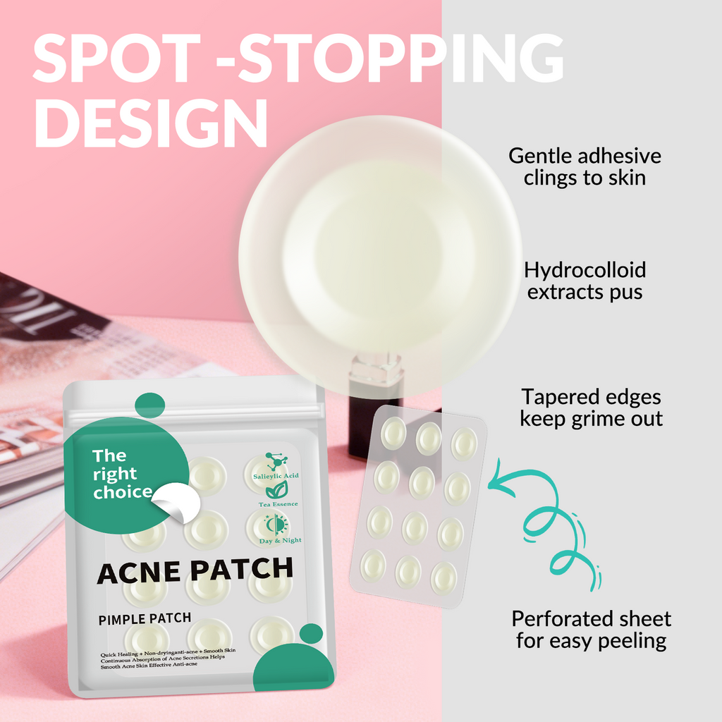 GAONLY 12 patches à bordure anti-acné pour boutons - 5 feuilles