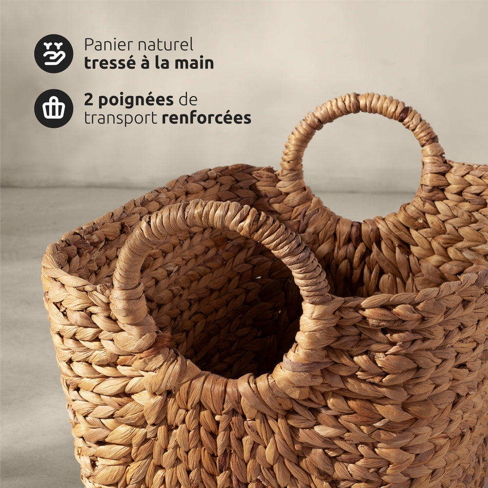 COMPACTOR Caracas Panier de Rangement en Jacinthe d'Eau Taille XL