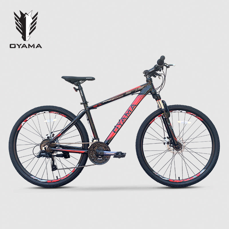 OYAMA Freedom 2.1 Vélo de montagne avec cadre 43 cm - Noir/Rouge