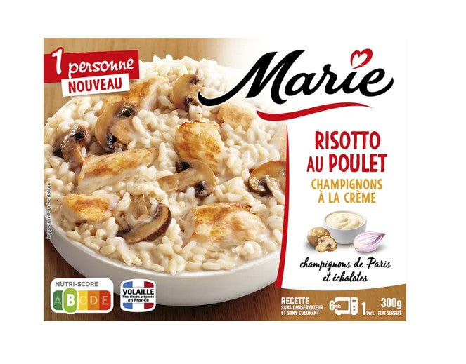 MARIE Risotto au poulet et champignons à la crème 300g