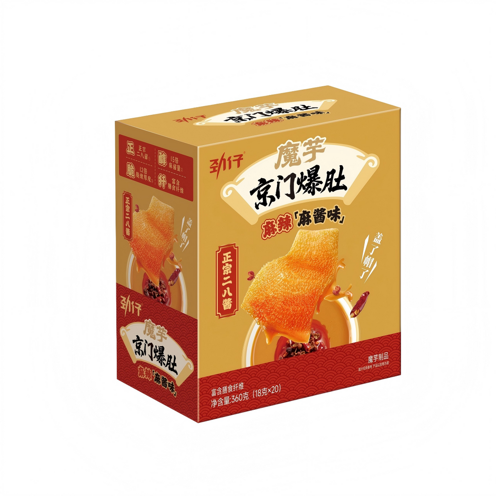 Jin Zai Jingmen Konjac, saveur sésame épicée et piquante - 360 g (20 x 18 g)